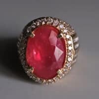 mens large ruby ring, mens ruby rings for sale, large vintage ruby ring, large natural ruby ring, mens ring singapore, unheated ruby ring, ruby mens rings etsy, ruby ring singapore, Gem Gardener