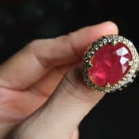 mens large ruby ring, mens ruby rings for sale, large vintage ruby ring, large natural ruby ring, mens ring singapore, unheated ruby ring, ruby mens rings etsy, ruby ring singapore, Gem Gardener