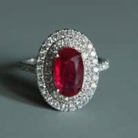 Dainty Red Ruby Ring White Gold, ruby ring sinapore, unheated ruby ring, ruby jewellery singapore, small ruby rings for women, natural ruby ring price, african ruby ring white gold, Gem Gardener