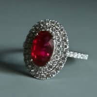 Dainty Red Ruby Ring White Gold, ruby ring sinapore, unheated ruby ring, ruby jewellery singapore, small ruby rings for women, natural ruby ring price, african ruby ring white gold, Gem Gardener