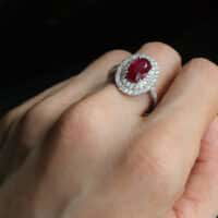 Dainty Red Ruby Ring White Gold, ruby ring sinapore, unheated ruby ring, ruby jewellery singapore, small ruby rings for women, natural ruby ring price, african ruby ring white gold, Gem Gardener