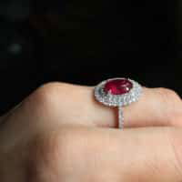 Dainty Red Ruby Ring White Gold, ruby ring sinapore, unheated ruby ring, ruby jewellery singapore, small ruby rings for women, natural ruby ring price, african ruby ring white gold, Gem Gardener