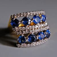 blue sapphire jewellery sets, blue sapphire jewelry set, blue sapphire ring set, sapphire ring and earring set, sapphire earrings singapore, sapphire ring singapore, sapphire jewellery singapore, art deco jewelry for sale, Gem Gardener