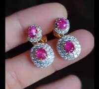 burmese ruby diamond stud earrings video