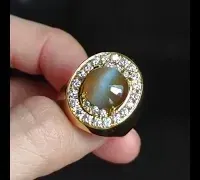 cat's eye ring men yellow gold video