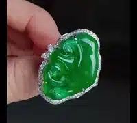 lao keng jade white gold ring video