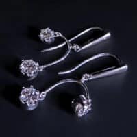 diamond drop earrings, kinetic earrings, dangle diamond earrings, statement diamond earrings, diamond drop earrings singapore, diamond earrings singapore, simple diamond drop earrings, Gem Gardener