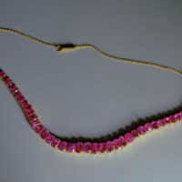 30ctw Burmese Ruby YG Necklace 2