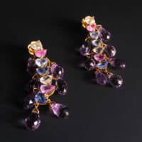amethyst and sapphire necklace, amethyst necklace and earring set, sapphire necklace singapore, sapphire bridal necklace set, amethyst necklace singapore, sapphire jewellery singapore, amethyst jewellery singapore