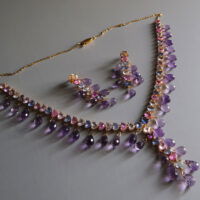 amethyst and sapphire necklace, amethyst necklace and earring set, sapphire necklace singapore, sapphire bridal necklace set, amethyst necklace singapore, sapphire jewellery singapore, amethyst jewellery singapore
