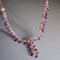 amethyst and sapphire necklace, amethyst necklace and earring set, sapphire necklace singapore, sapphire bridal necklace set, amethyst necklace singapore, sapphire jewellery singapore, amethyst jewellery singapore