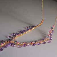 amethyst and sapphire necklace, amethyst necklace and earring set, sapphire necklace singapore, sapphire bridal necklace set, amethyst necklace singapore, sapphire jewellery singapore, amethyst jewellery singapore