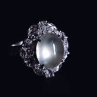 white icy jadeite ring,翡翠, 玻璃种, icy jade engagement ring, white jade engagement ring, jade engagement ring for sale, jadeite jade rings for sale, jadeite ring singapore, jade jewellery shop singapore, Gem Gardener