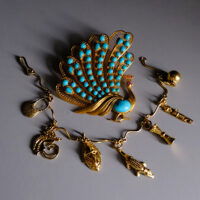 antique peacock brooch, vintage peacock brooch, antique turquoise brooch, vintage turquoise brooch, antique gold brooches for sale, antique gold brooch for men, vintage brooch singapore, gold brooch singapore, peacock jewelry, Gem Gardener