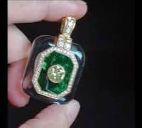 jade quartz diamond pendant video
