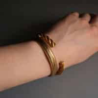 Solid Gold Cuff Bangle, gold twisted cuff bangle, 24k Gold Bangle Bracelet, gold bangle antique bracelet, antique gold chinese jewelry, 24k antique gold, antique gold bangles for sale, chinese 24k gold bangle, antique peranakan jewellery, Gem Gardener