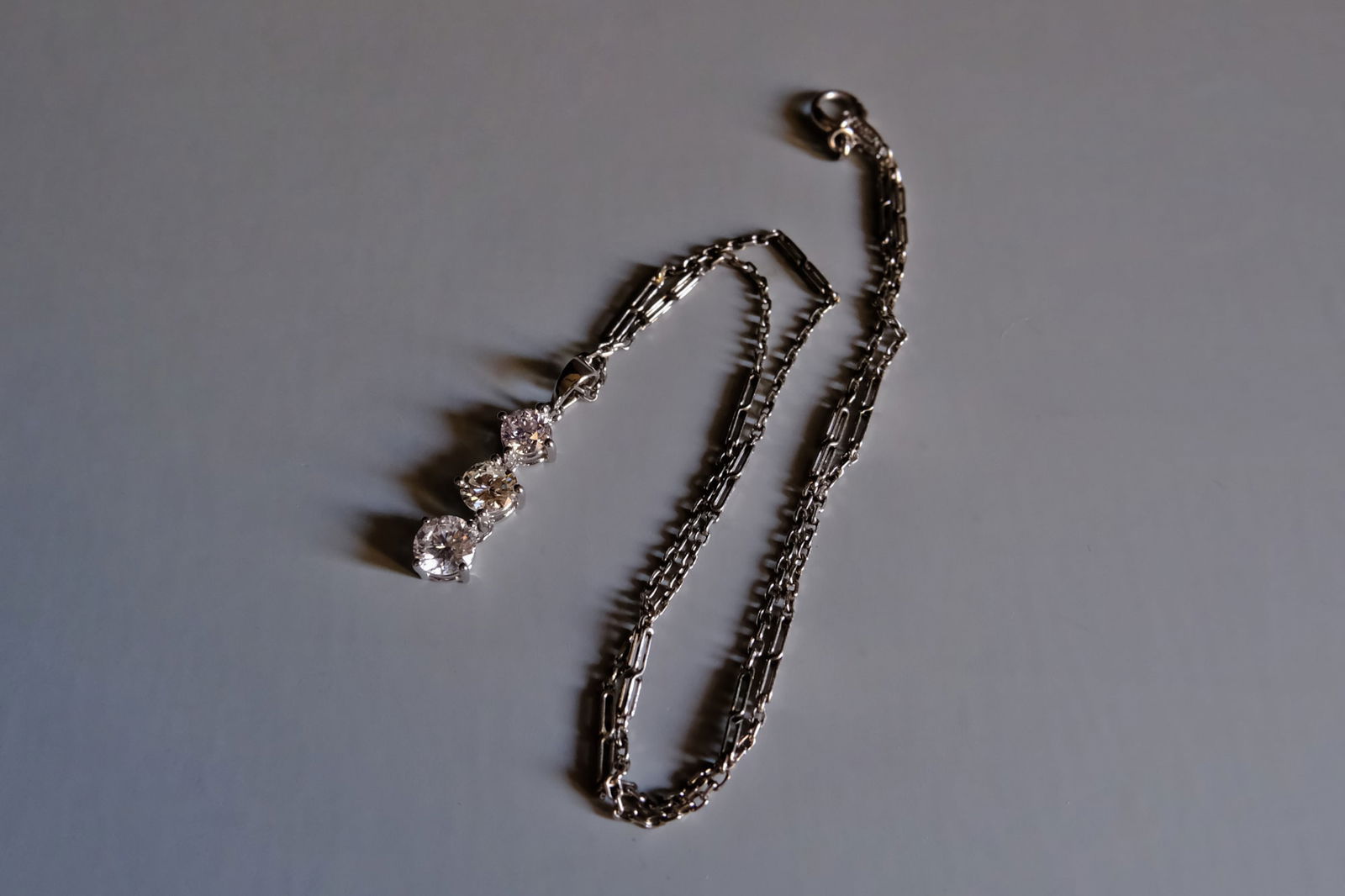diamond pendant necklace, 3 Stone Diamond Pendant, three stone diamond necklace, diamond pendant singapore, edwardian diamond pendant, edwardian style pendant necklace, diamond necklace singapore, Gem Gardener
