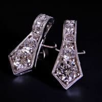 Art Deco diamond earrings, ribbon stud earrings, ribbon diamond earrings, diamond earrings singapore, diamond drop earrings, statement diamond earrings, diamond sword earrings, fine diamond jewellery online shopping, Gem Gardener