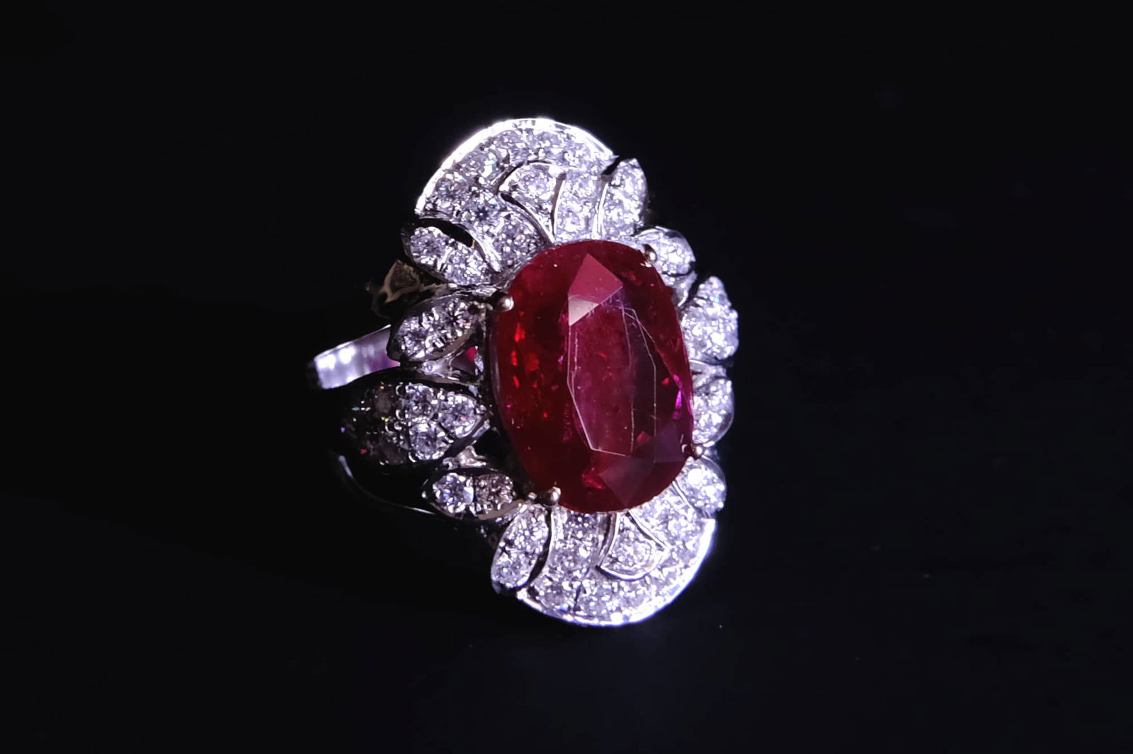 Ruby Diamond Ring, unheated ruby ring, antique style ruby ring, natural unheated untreated ruby, ruby ring singapore, ruby engagement ring with diamonds, ruby engagement ring singapore, ruby halo rings for sale, Gem Gardener