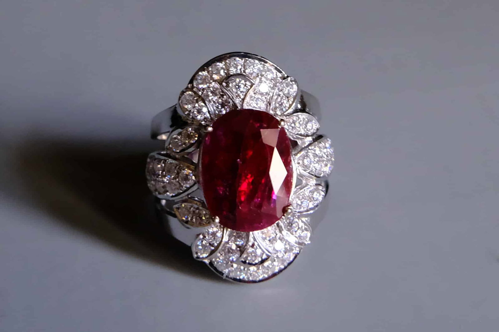 Ruby Diamond Ring, unheated ruby ring, antique style ruby ring, natural unheated untreated ruby, ruby ring singapore, ruby engagement ring with diamonds, ruby engagement ring singapore, ruby halo rings for sale, Gem Gardener