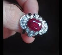 unheated ruby cluster ring white gold video
