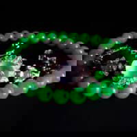 玻璃种 Glassy Icy White Jade Bracelet 18k