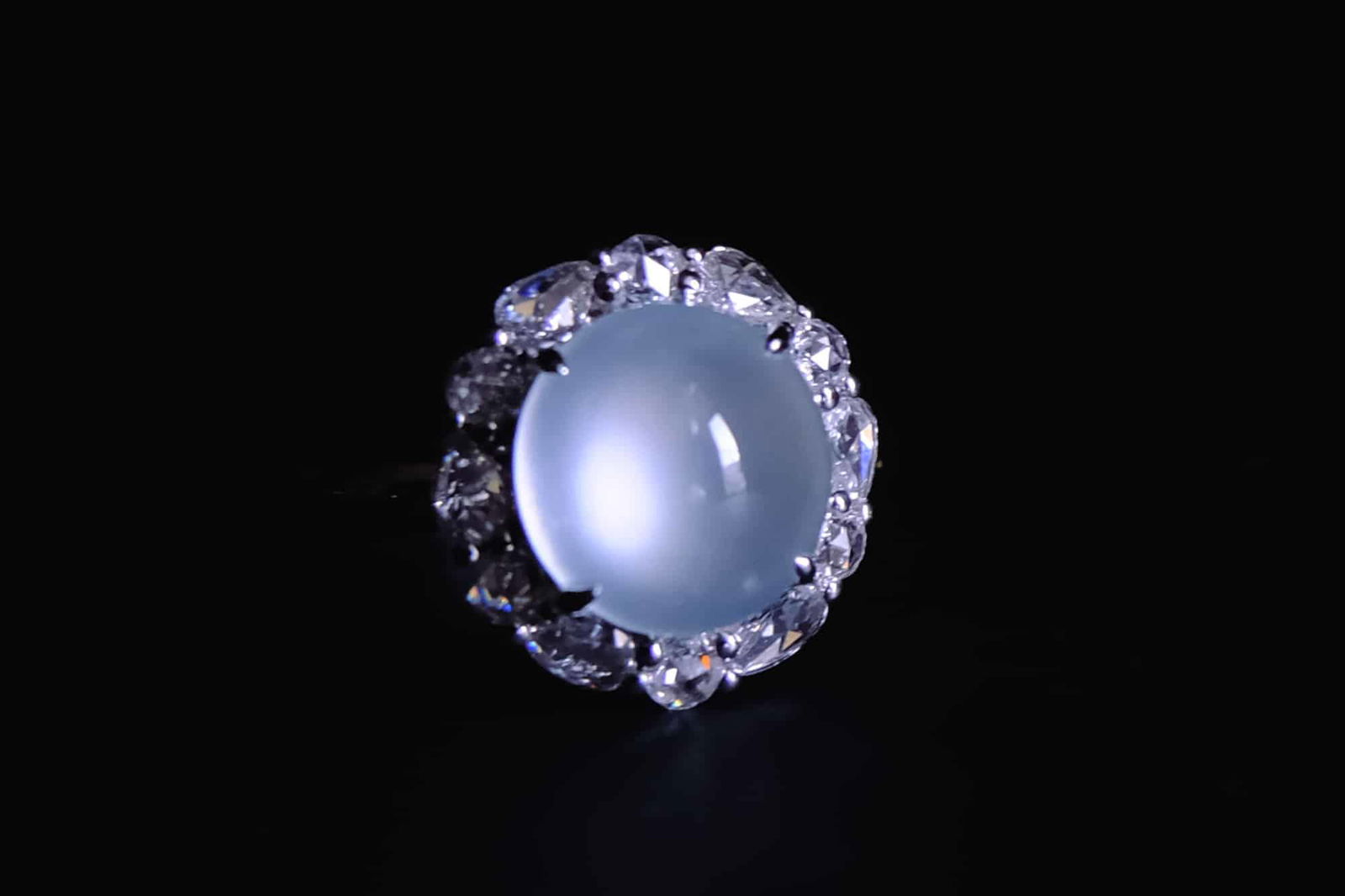 Icy Jadeite Ring, icy jadeite ring, 玻璃种, 翡翠, jade engagement rings with diamonds, icy jade engagement ring, white jade singapore, ice jade jewelry for sale, glassy jadeite, jadeite jade rings for sale, jade rings singapore, Gem Gardener