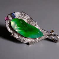 Icy Green Jade Pendant, 飘花翡翠, 翡翠, 玻璃种, green jade pendant charm, jade pendant singapore, ice jade jewelry for sale, jade jewellery singapore, jade leaf pendant price, carved jade pendants for sale, Gem Gardener