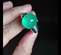 colombian emerald cabochon mens ring video
