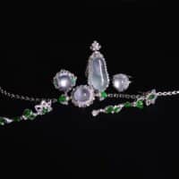 glassy jadeite, jade glass pendant necklace, glass jadeite burma, 玻璃种, 翡翠, icy jade pendant, icy white jadeite, burmese icy jade, jade gourd necklace pendant, white jade singapore, jade jewellery singapore, Gem Gardener