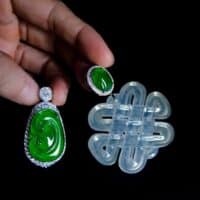 endless knot jade, ice jade pendant, eternal knot jade, chinese endless knot, eternal knot jade jewelry, large white jade pendant, white jade pendant chinese, white jade singapore, jade jewellery singapore, Gem Gardener
