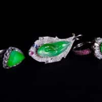 Icy Green Jade Pendant, 飘花翡翠, 翡翠, 玻璃种, green jade pendant charm, jade pendant singapore, ice jade jewelry for sale, jade jewellery singapore, jade leaf pendant price, carved jade pendants for sale, Gem Gardener