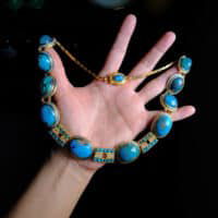 Persian Turquoise Jewelry, turquoise statement necklace chunky, antique turquoise jewellery, large turquoise necklace for sale, statement turquoise necklace, persian turquoise necklace buy, statement necklace singapore, Gem Gardener