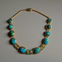 large turquoise necklace, turquoise statement necklace, persian turquoise jewelry, persian turquoise necklace, antique turquoise jewelry, iranian turquoise stone, turquoise necklace singapore, statement necklace singapore, Gem Gardener