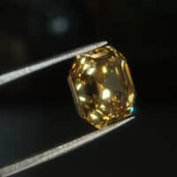 11ct Fancy Yellow Asscher Cut Diamond