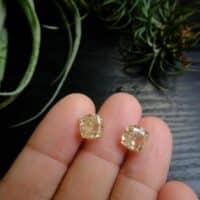 Fancy Light Yellow Diamond, fancy yellow diamond stud earrings, 2ct each diamond earrings, 2ct fancy yellow diamond, 2 carat yellow diamond earrings, light yellow diamond earrings, yellow diamond singapore, Gem Gardener
