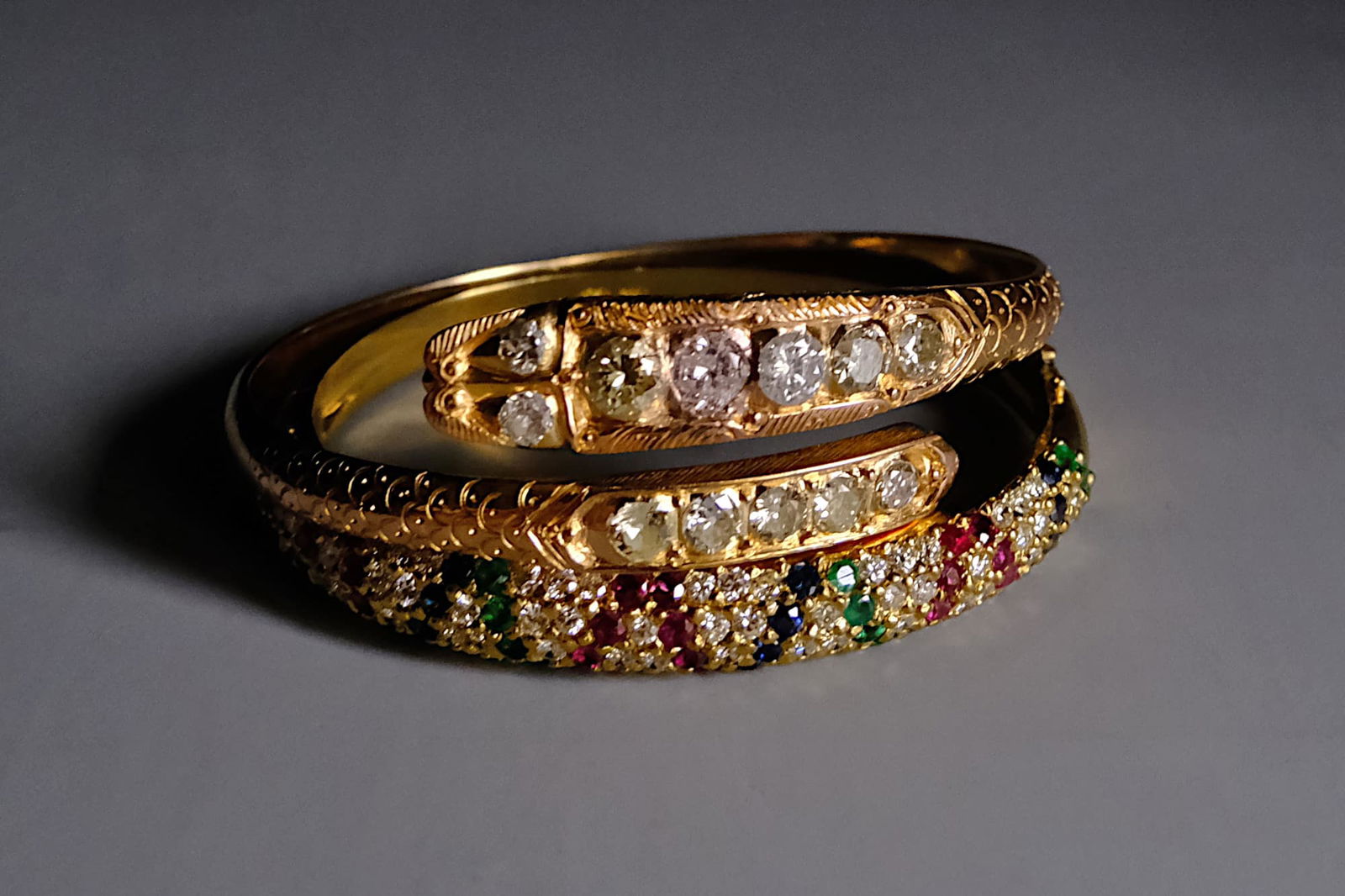 snake diamond bangle, antique snake bracelet gold, diamond snake bracelet, antique diamond bangle bracelet, vintage diamond cuff bracelet, snake cuff bracelet gold, antique peranakan jewellery, diamond cuff bracelet yellow gold, Gem Gardener