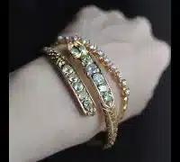 antique gold snake oec diamond bangle video