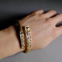 snake diamond bangle, antique snake bracelet gold, diamond snake bracelet, antique diamond bangle bracelet, vintage diamond cuff bracelet, snake cuff bracelet gold, antique peranakan jewellery, diamond cuff bracelet yellow gold, Gem Gardener