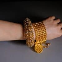 intricate gold bangle, gold cage bracelet, intricate gold bracelet, vintage indian bangles, 22k gold bangle designs with price, ornate gold bangle, vintage gold bangles for sale, chunky gold solid bracelet, Gem Gardener