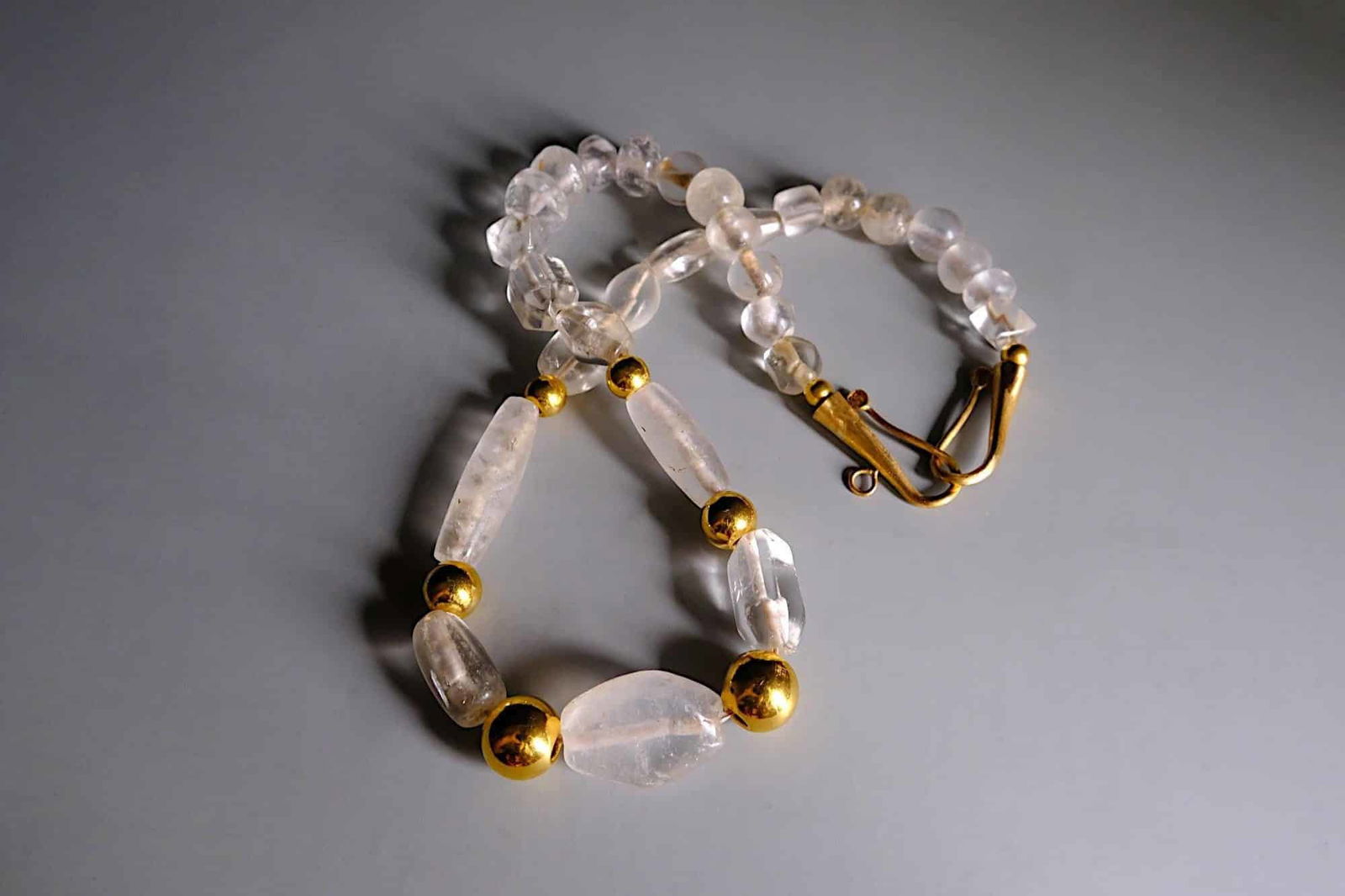 ancient bead necklace, ancient bead jewelry, ancient pyu beads, quartz bead necklace, antique bead necklace, roman bead necklace, ancient jewelry for sale, majapahit jewellery, Gem Gardener