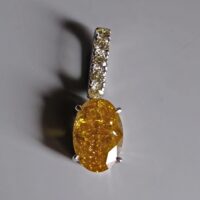 Fancy Yellow Diamond Pendant, 5ct fancy yellow diamond, 5ct diamond pendant necklace, fancy deep brown yellow diamond, yellow diamond pendant for sale, fancy yellow diamond for sale, diamond pendant singapore, Gem Gardener
