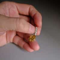 Fancy Yellow Diamond Pendant, 5ct fancy yellow diamond, 5ct diamond pendant necklace, fancy deep brown yellow diamond, yellow diamond pendant for sale, fancy yellow diamond for sale, diamond pendant singapore, Gem Gardener