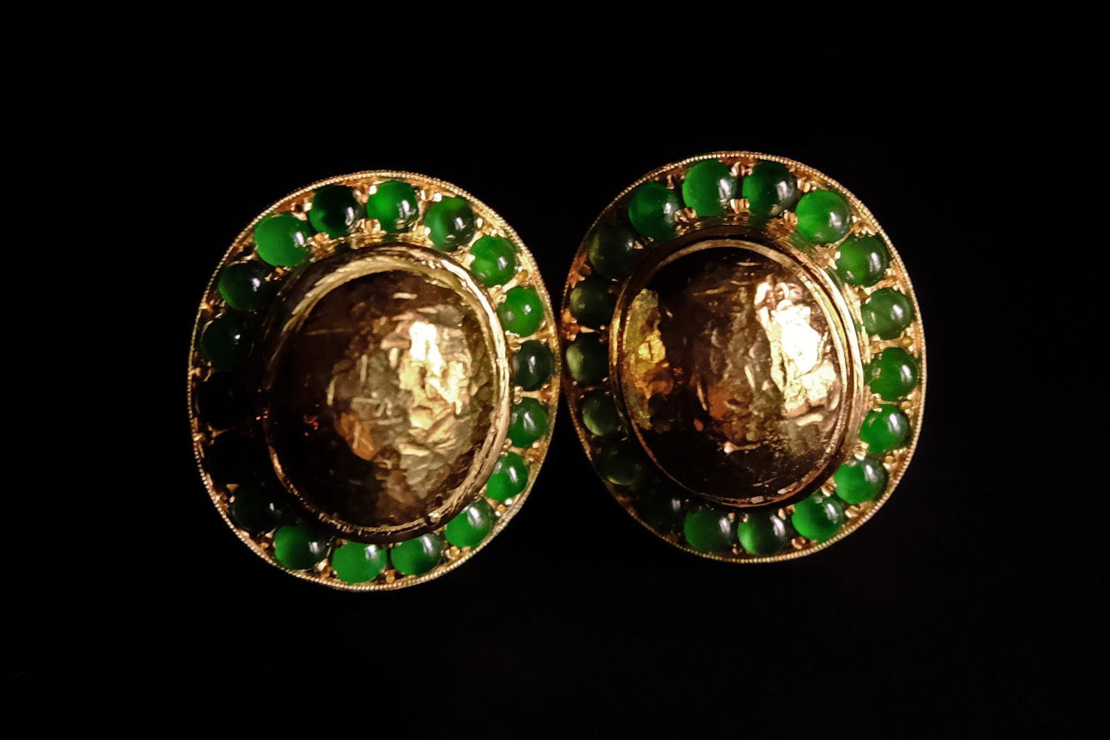 Jade Stud Earrings, jade earrings singapore, jade stud earrings, cosmos earrings, large jade earrings, roman gold earrings, roman style jewellery, moon earrings studs gold, Gem Gardener