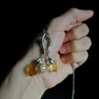 Beryl Pendant, golden beryl pendant, lemon pendant gold, yellow beryl necklace, lemon necklace gold, beryl gemstone pendant, art nouveau pendant gold, gemstone pendant necklace, gemstone necklace singapore, Gem Gardener