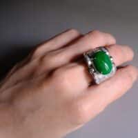 art deco jade ring, mens art deco rings, men jade ring singapore, mens jade ring, vintage mens jade ring, jade mens ring white gold, jade ring singapore, Gem Gardener