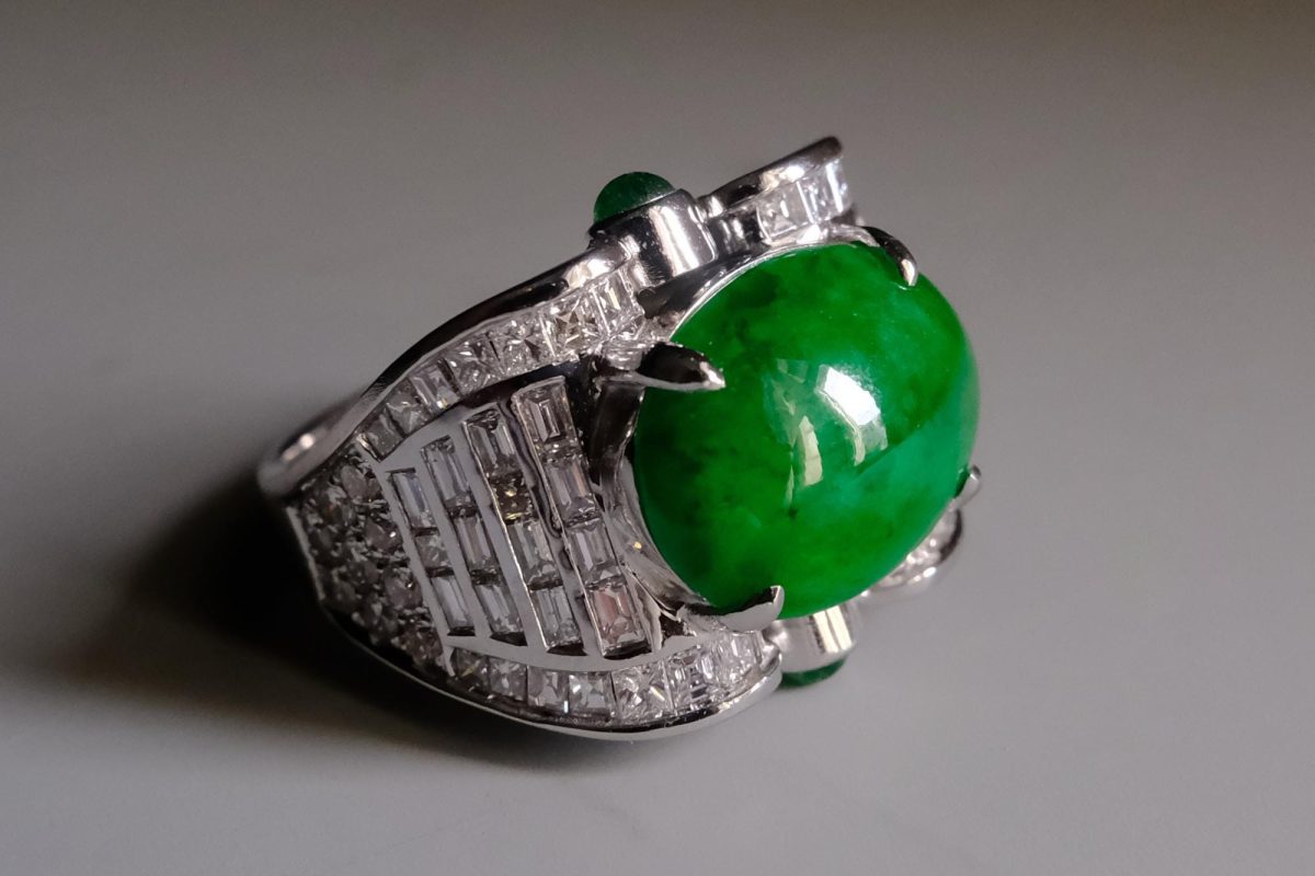 art deco jade ring, mens art deco rings, men jade ring singapore, mens jade ring, vintage mens jade ring, jade mens ring white gold, jade ring singapore, Gem Gardener