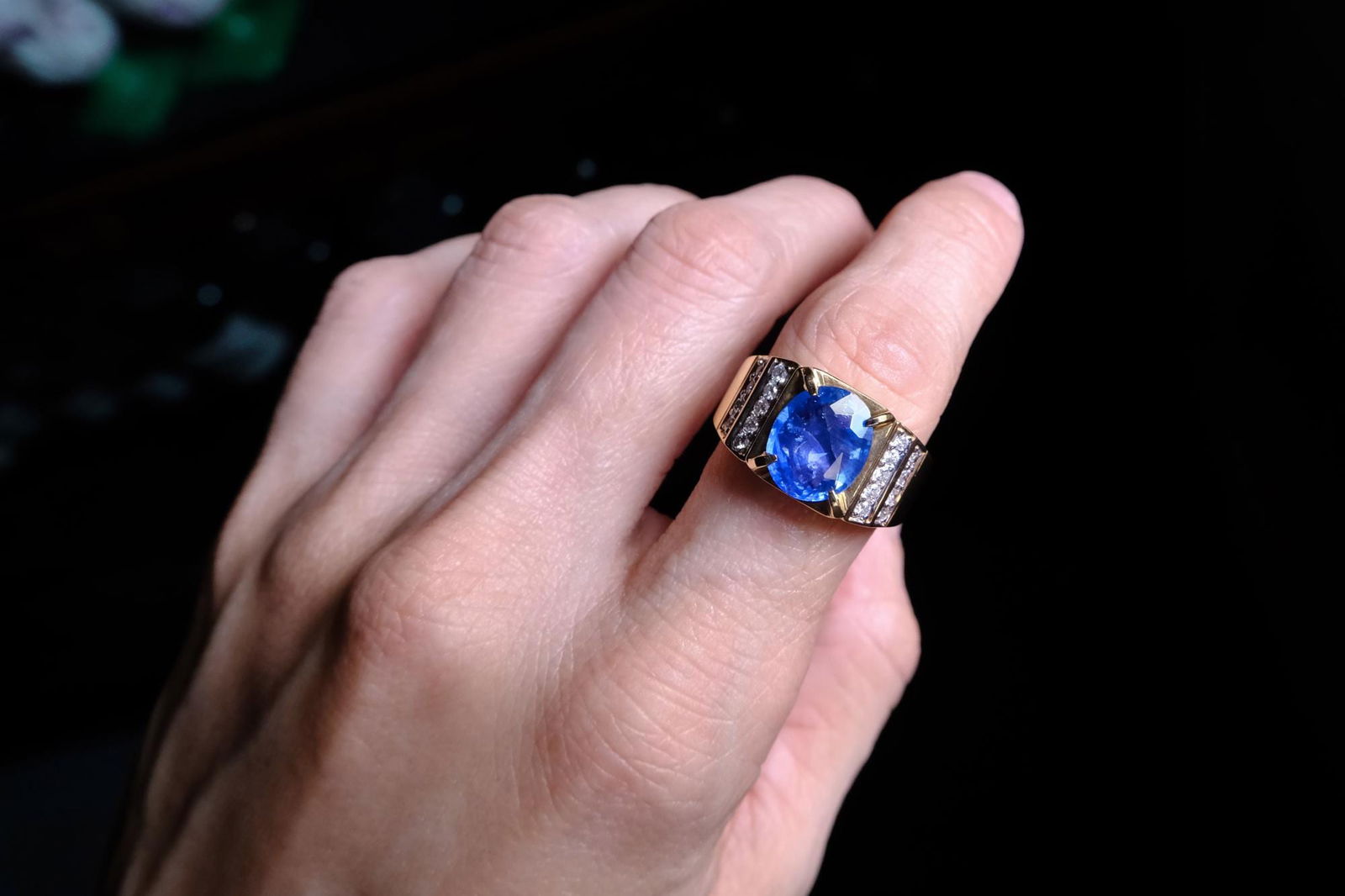 Mens Sapphire Ring Vintage, vintage blue sapphire ring, buy blue sapphire ring for men, blue sapphire ring men gold, blue sapphire ring singapore, buy blue sapphire ring online, burma blue sapphire ring, natural unheated sapphire ring, men's natural blue sapphire ring, Gem Gardener