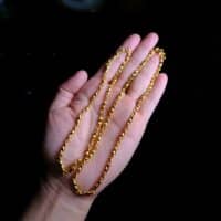 long gold rope twist chain necklace, long heavy gold chain, twist gold chain necklace, twist gold chain men, vintage 24k gold chain, vintage gold chain necklace, Gem Gardener