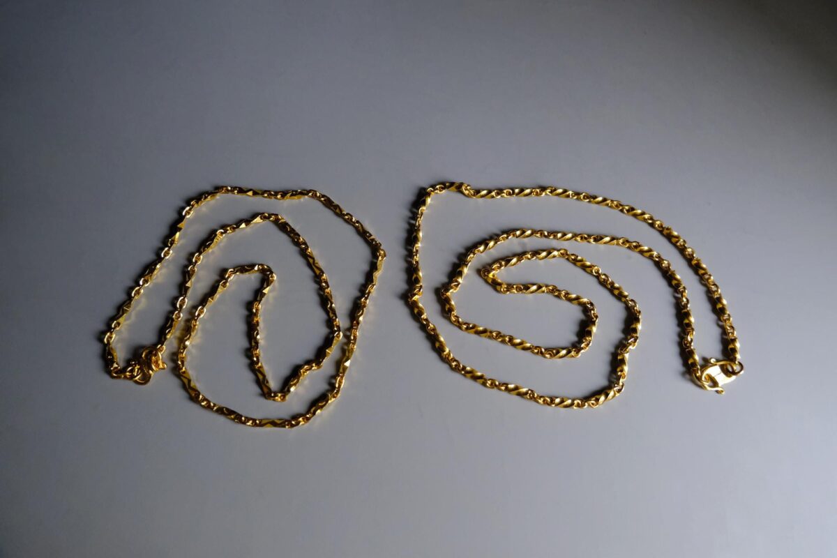 long gold rope twist chain necklace, long heavy gold chain, twist gold chain necklace, twist gold chain men, vintage 24k gold chain, vintage gold chain necklace, Gem Gardener